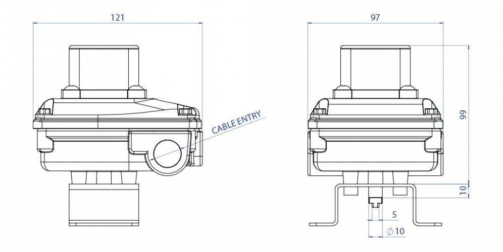 KS3L ATEX en aluminium avec indicateur visuel