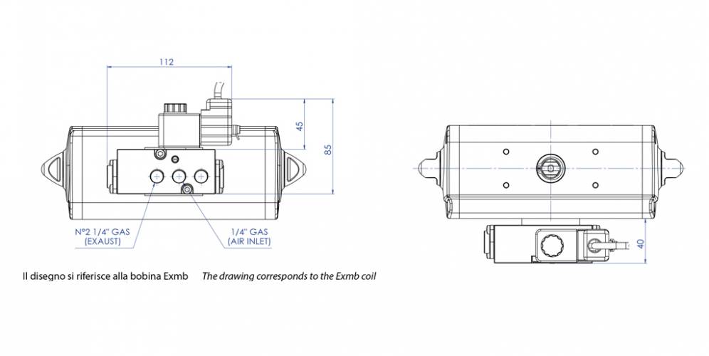 Électrovanne 3/2 - 5/2 NAMUR monostable avec bobine ATEX