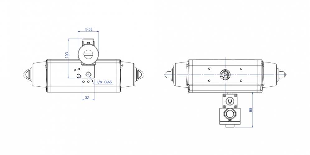 Électrovanne 3/2 NF de 1/8” avec bobine ATEX II2GD Exd IIC T4-T6