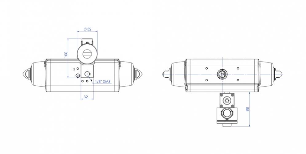 Électrovanne 3/2 NF de 1/8” avec bobine ATEX II2GD Exd IIC T4-T6