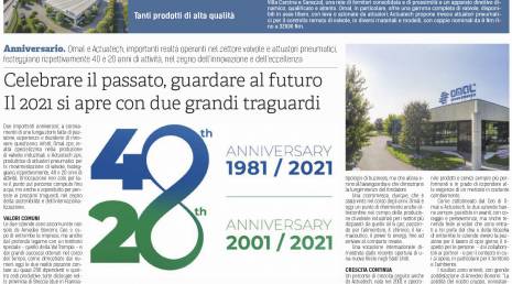 Le quotidien « BresciaOggi » fête l'anniversaire d'OMAL